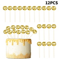 Pikkukuva 7 / 8: 12 kpl Disco Ball Cake Toppers -juhlatarvikkeita Silver