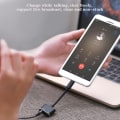 Pikkukuva 5 / 5: Adapter Charge Headphone 2 in 1 Type-C – 3,5 mm Jack Head Aux o Black