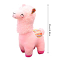 Miniatyrbillede 5 af 5: Smile Stripe Alpaca Lama Plys Fyldt Dukke Børnelegetøj Pink