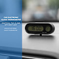 Pikkukuva 3 / 6: Mini elektroninen autokello Valoisa lämpömittari LCD Black