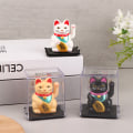 Pikkukuva 2 / 8: Solar Powered Lucky Cat Waving Arm kutsuva koriste koriste White