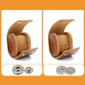 Pikkukuva 5 / 5: Retro yhden watch nahkainen watch säilytyslaatikko Brown snap-fastener