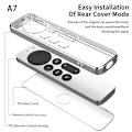 Miniatyrbild 1 av 8: Förhindra repor Fjärrkontroll Transparent case Silver Siri Remote