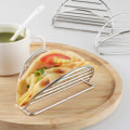 Miniatyrbilde 6 av 8: 304 rustfritt stål tacoholder Wave Shape stativ