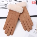 Miniatyrbilde 8 av 8: Motehansker Høst Vinter Furry Varm Full Finger C