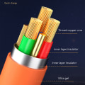 Pikkukuva 4 / 8: 3in1 6A 120W USB Type C -kaapeli valaistukseen USB A - Type-C Yellow