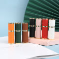 Miniatyrbillede 3 af 5: 5ML læderparfumeflaske Bærbar sprøjtetom parfume Atomi Black
