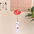 Miniatyrbillede 1 af 8: Wind Chime Chimes Glas Guldfisk Have Hængende Decor Red