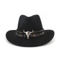 Pikkukuva 1 / 5: Cowboy-hattu Stetson Style Fedora Summer Wide Lim Cap Black
