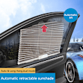 Pikkukuva 4 / 5: 1kpl auton automaattinen sisäänvedettävä päivänvarjo auton mesh Black