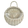 Miniatyrbillede 1 af 5: Vægophæng er urtepotte Håndlavet flettet rattan kurv Hjem Gray S