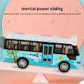 Miniatyrbilde 6 av 8: Skolebuss Lyd Lys Turbuss Modell Boy Toy Diecasts Toy Blue