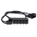 Miniatyrbilde 2 av 5: 1 Til 5 4Pin CPU kjøleboks vifte Hub splitter adapter strømkabel