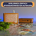 Miniatyrbild 6 av 8: Dekorativ sparbössa i trä med räknare A3