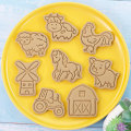 Miniatyrbilde 3 av 5: 8 stk/sett Animal Cookie ters Kake dekorasjonsform