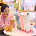 Pikkukuva 4 / 5: Smile Stripe Alpaca Llama Pehmo täytetty nukke lasten lelu Pink