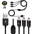 Pikkukuva 4 / 7: USB A Uros 1-3 USB 5Pin Mini USB Data Charger Y Splitter Cab