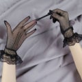 Miniatyrbillede 3 af 5: Kvinder Handsker Mesh Fishnet Handsker Lace Vanter Full Finger Handske White-B