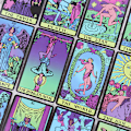 Miniatyrbild 7 av 8: Neon Rider Tarot Card Prophecy Divination Deck Game Fate Card