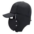 Pikkukuva 5 / 5: Talven lämmin paksu tekoturkis Bomber Hat cap Black