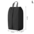 Miniatyrbillede 1 af 7: Støvtæt Vandtæt Sko Opbevaringstasker Nylon Sko Taske Black L