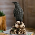 Miniatyrbillede 8 af 8: Skeletter dekorative figurer Katte og krager statuer A2