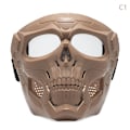 Miniatyrbillede 1 af 7: Motorcykel Goggles Mask Vindtæt Skull Motocross Goggles C1