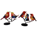 Pikkukuva 5 / 7: Stained Birds On Branch Desktop Koristeet Linnut Iron Craft 5 birds Acrylic