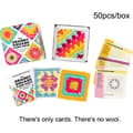 50 stk/boks Mix Match Design The Granny Square Card Decks Strikking 50pcs/box