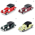 Miniatyrbillede 5 af 8: 1 stk klassisk bilmodel Vintage Pull-Back legering Diecast billegetøj Green