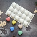 Miniatyrbillede 2 af 5: 1Pc 15-Cavity Silikone Kageforme Hjerteform gør-det-selv bageværktøj