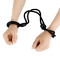 Miniatyrbild 4 av 8: Bomullsrep Manschetter Handbojor Ankel Restraints Bondage Armband red