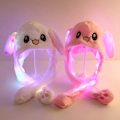 Miniatyrbillede 2 af 5: 1 Stk Glowing e Bunny Ears Hat Øre Moving Bunny Hat Legetøj White