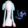 Miniatyrbilde 4 av 5: Bunny Ears Plysjleketøy hårbøyle hodeplagg Gray