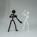 Miniatyrbillede 2 af 8: Multi-ed Multi Stickman Legetøj Bevægelig 3D Printet Mannequin Figur White