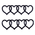 Miniatyrbilde 5 av 5: Love Heart Logo Bakre Trunk Tail Label Badge Bil-klistremerke matte black