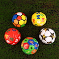Miniatyrbillede 4 af 8: Børnefodbold Sommer Strandfestlegetøj Små fodbolde A3