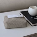 Pikkukuva 1 / 5: 1 kpl Weave Leather Tissue Box Tyylikäs autopaperipidike Gray