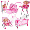 Miniatyrbilde 2 av 5: Dukkehus Tilbehør Gyngestoler Swing Bed Spisestol A