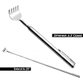 Miniatyrbillede 1 af 5: Rustfri teleskopisk bærbar lommepen Clip Back Scratcher