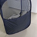 Pikkukuva 4 / 5: Mesh Pop Up Likainen pyykkikori Estää kokoontaitettava pyykkikori Black Round