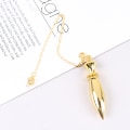 Miniatyrbillede 1 af 5: Metal Kobber Spiritual Point Pendulum til DivinationHealing Gold