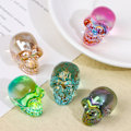 Miniatyrbilde 5 av 5: 10 Stk Gemstone Carving Skull Skjelett dekor Brown