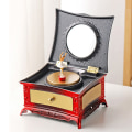 Miniatyrbilde 5 av 8: Klassisk roterende danser Ballerina Music Box smykker Organizer Pink