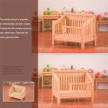 Miniatyrbilde 5 av 8: Dukkehus Miniatyrseng Babyseng Vuggeseng Hjemmodell