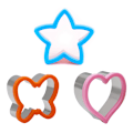 Miniatyrbillede 2 af 5: Sandwich ter For Kids Star Heart Shape Rustfrit Stål Form Bi Red