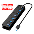 Miniatyrbillede 1 af 5: USB HUB 3.0 USB 2.0 Hub Multi USB Expander Splitter seven in one