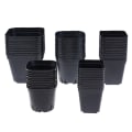 Miniatyrbillede 4 af 5: 10 stk sorte urtepotter Plastpotter Små firkantede potter til Succu as the picutre 6.5*6.5cm