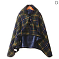 Miniatyrbillede 1 af 5: Bærbart plaid fleece tæppe Vintervarme kaster tykke tæppe green