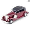 Miniatyrbillede 1 af 8: 1 stk klassisk bilmodel Vintage Pull-Back legering Diecast billegetøj Wine red
